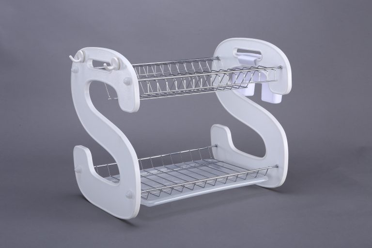 two tiered dish rack