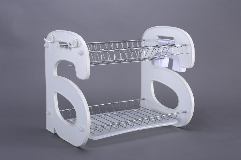 plastic dish drainer with drip tray
